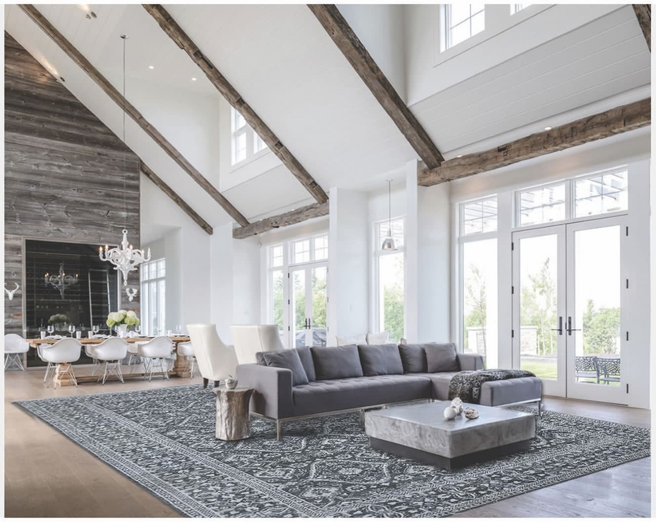Ručně vázaný kusový koberec Diamond DC-Hali B Grey/silver 2