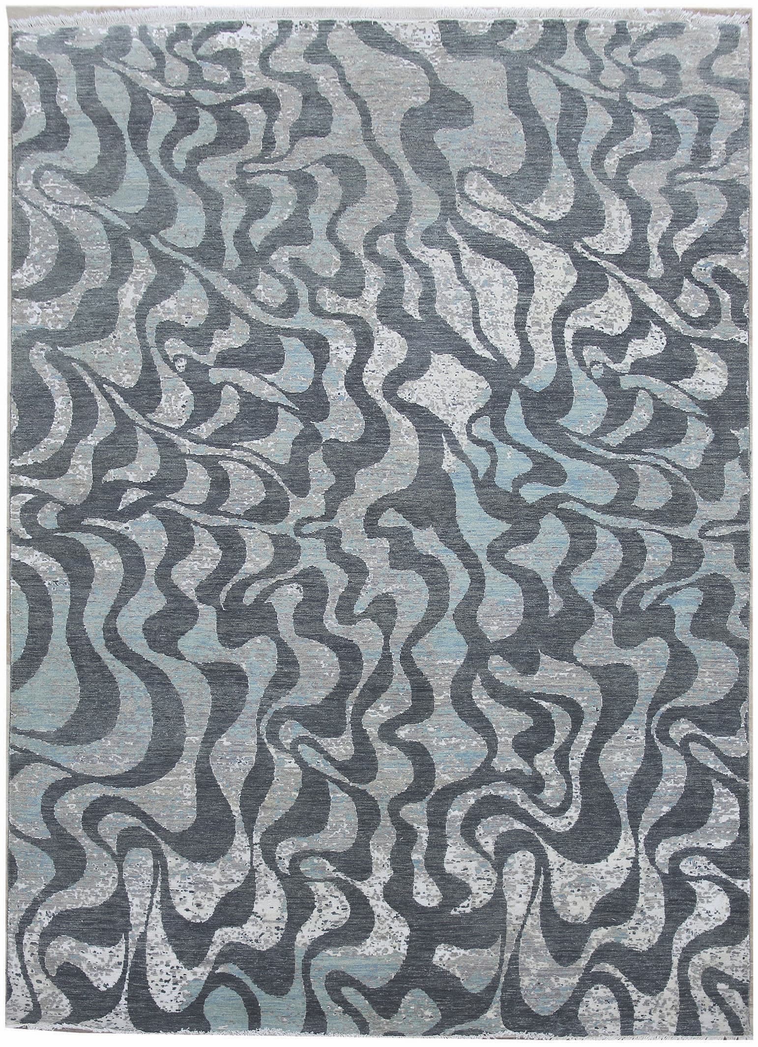 Ručně vázaný kusový koberec Diamond DC-M1 Grey/aqua