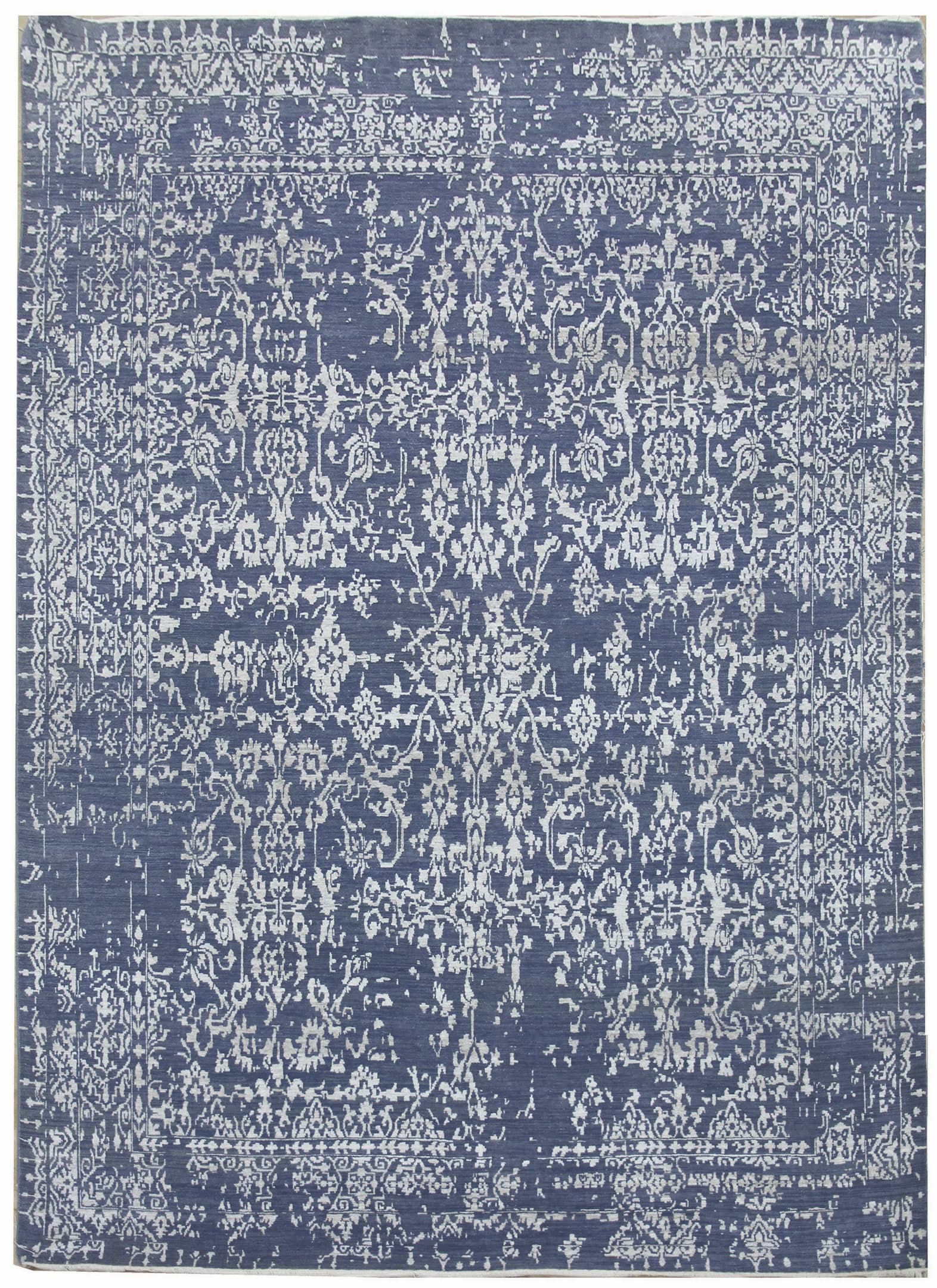 Ručně vázaný kusový koberec Diamond DC-JK 1 Jeans blue/silver