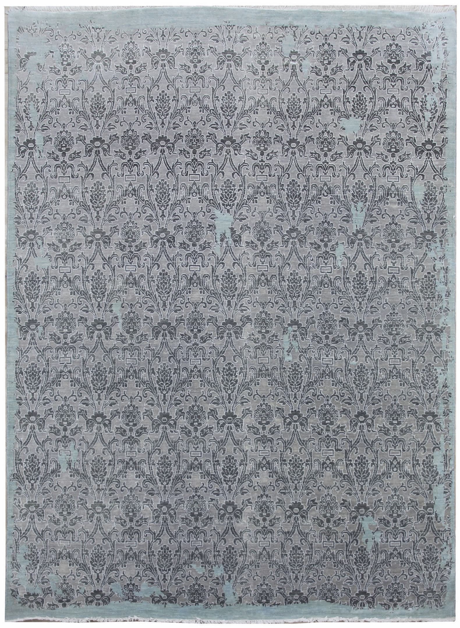 Ručně vázaný kusový koberec Diamond DC-M 5 Light grey/aqua