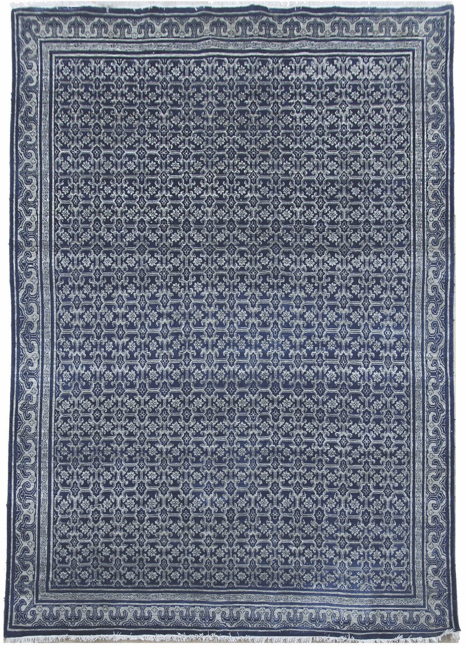 Ručně vázaný kusový koberec Diamond DC-OC Denim blue/silver
