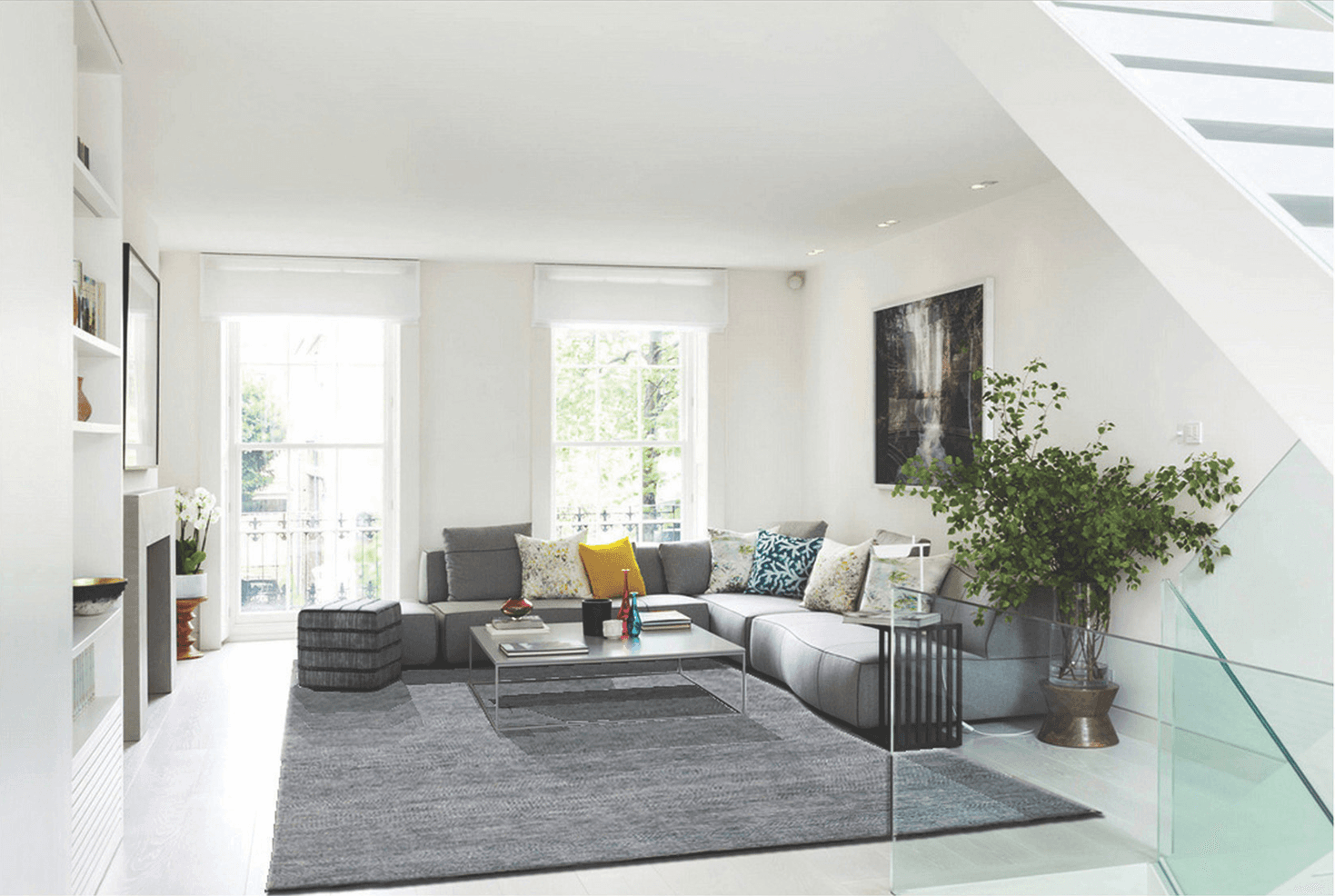 Ručně vázaný kusový koberec Diamond DC-MCK Light grey/silver 2