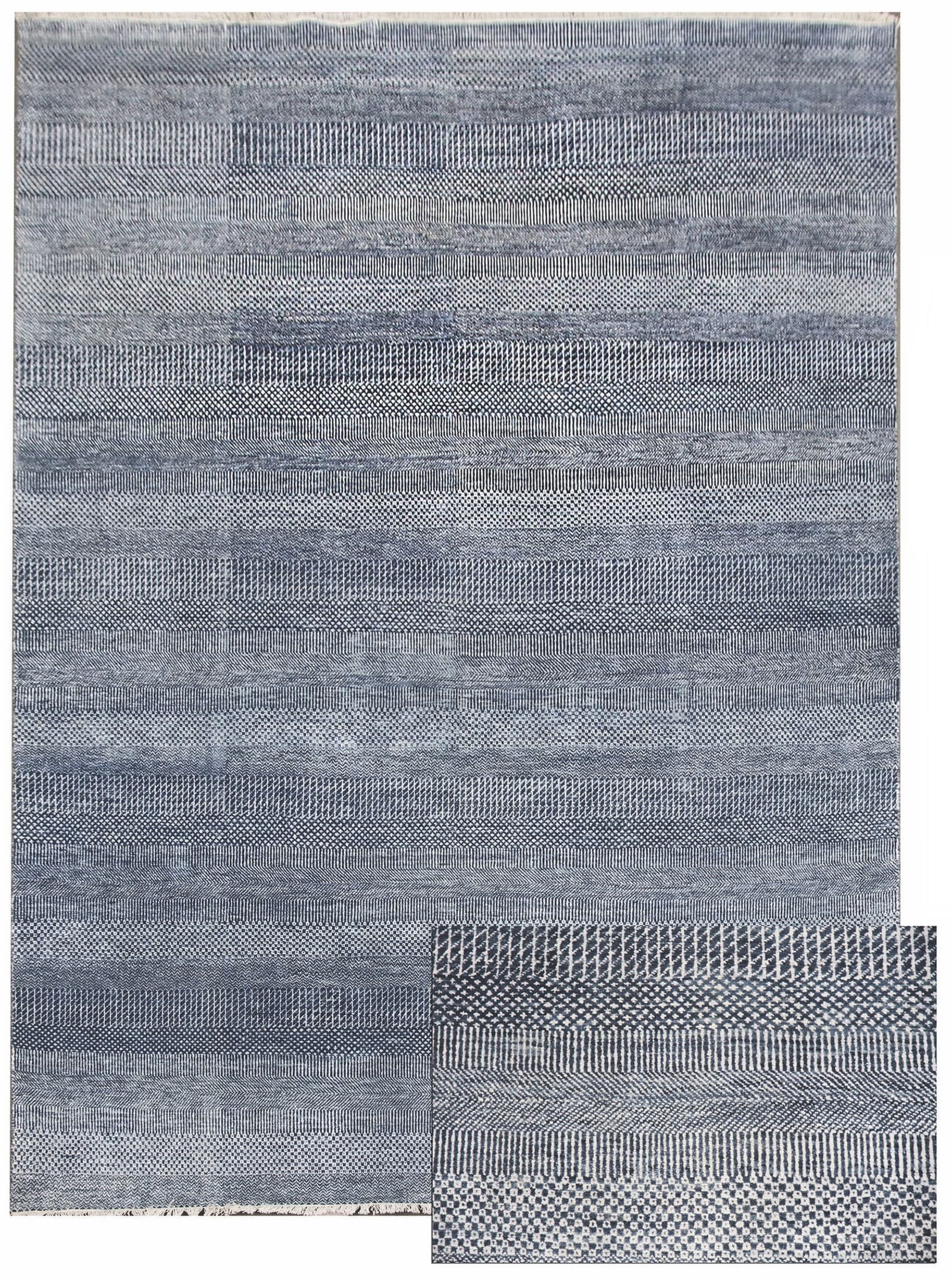 Ručně vázaný kusový koberec Diamond DC-MCN Medium blue/silver