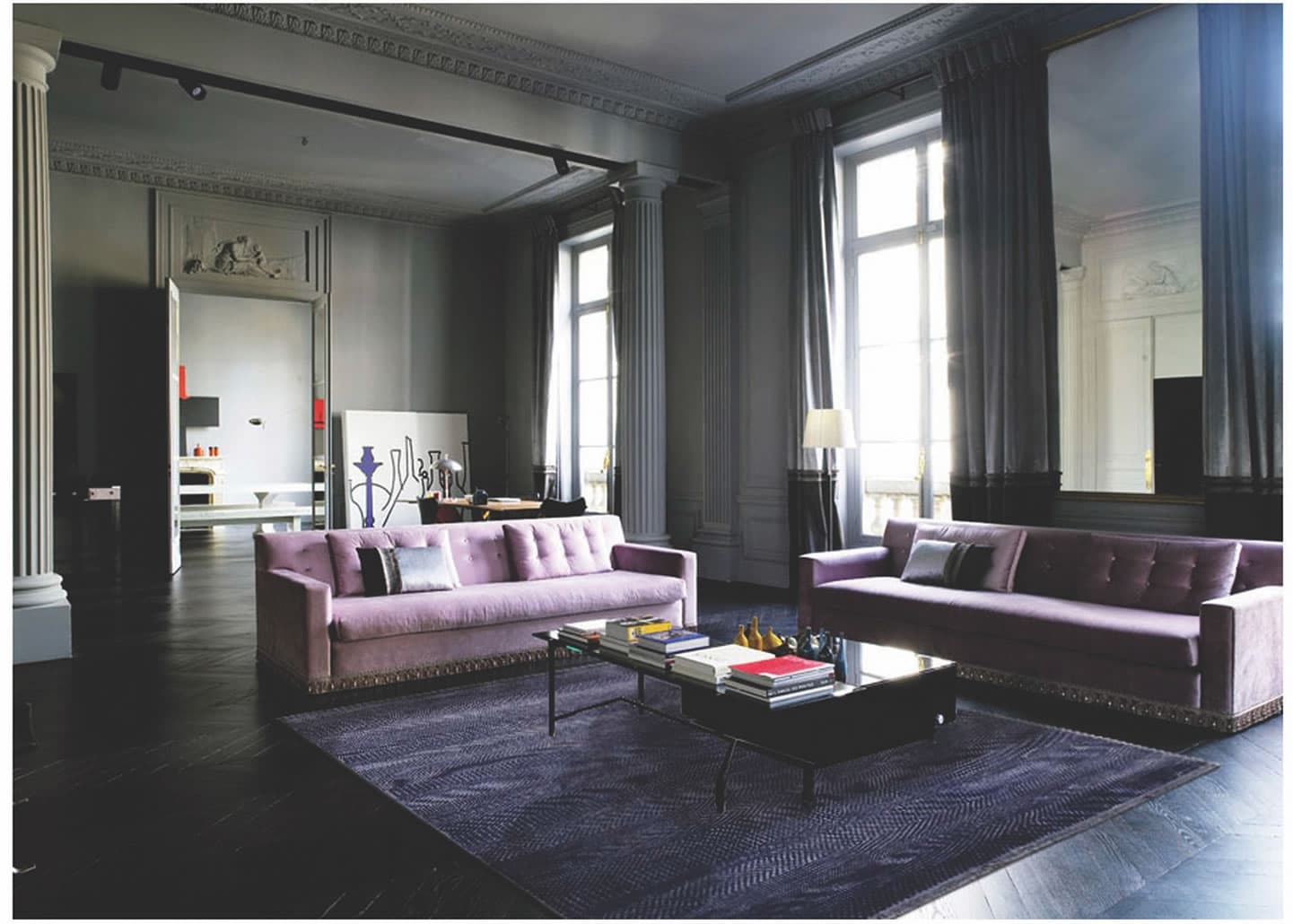 Ručně vázaný kusový koberec Diamond DC-MCN Lilac/silver (overdye) 2