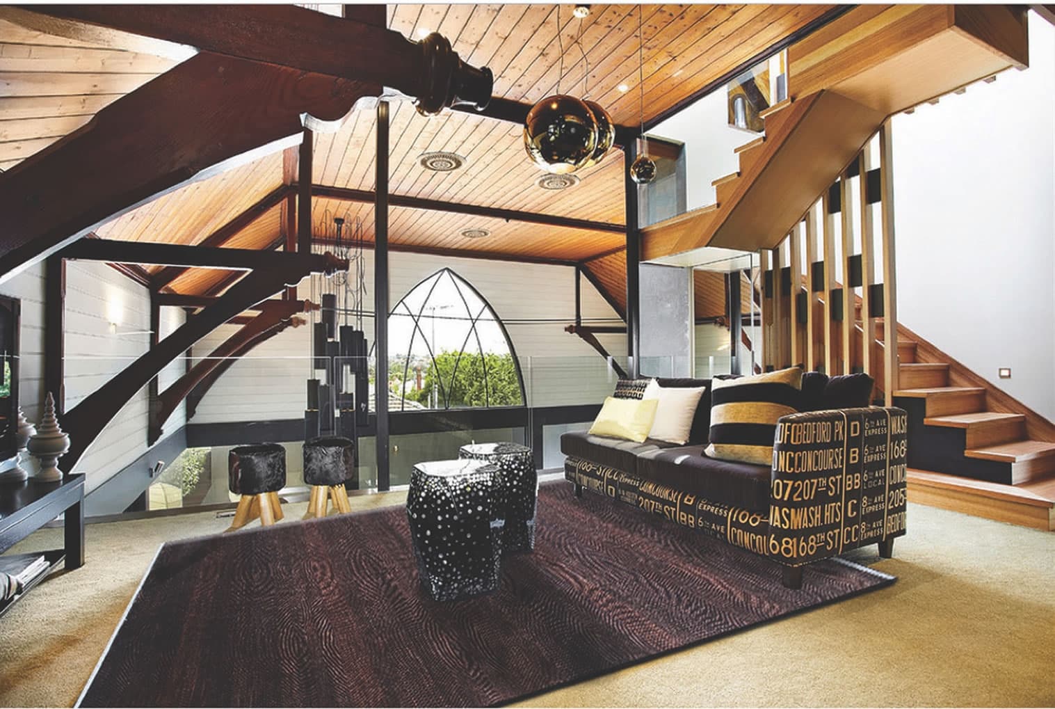 Ručně vázaný kusový koberec Diamond DC-MCN Black/rust 2