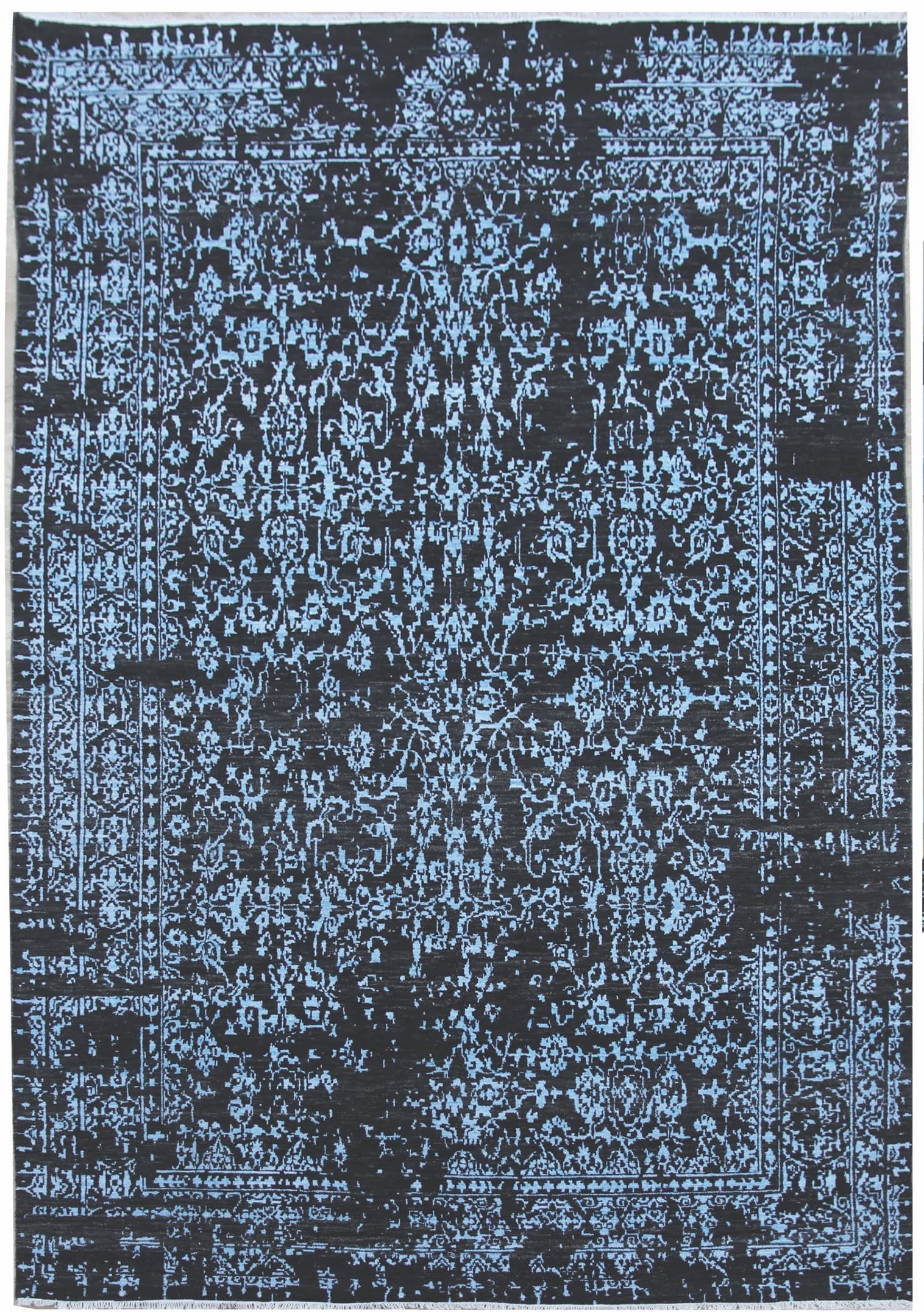 Ručně vázaný kusový koberec Diamond DC-JK 1 Denim blue/aqua