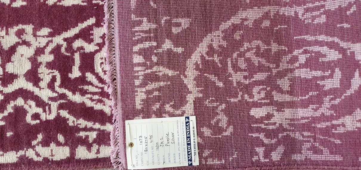 Ručně vázaný kusový koberec Diamond DC-JK 2 Purple/silver (overdye) 3