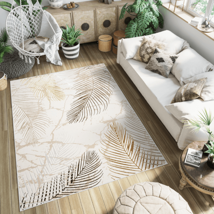 Luxusní koberec s listy Golden
