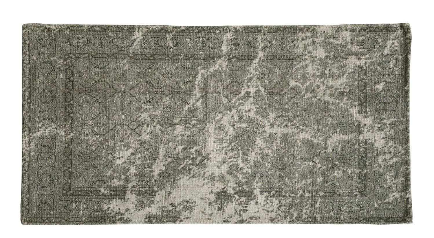 Zelený koberec se vzorem French print verte