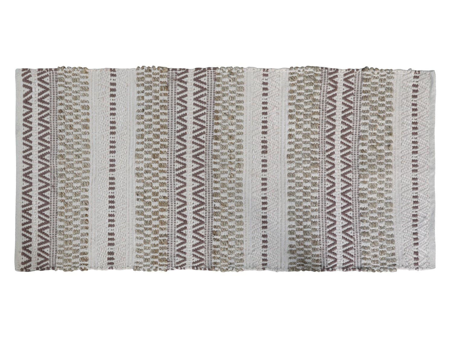 Béžový bavlněný koberec s ornamenty Rug stripes