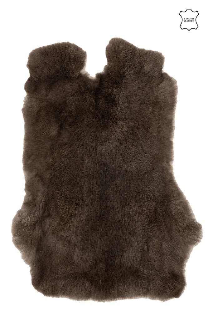 Tmavě hnědá králičí kůže Rabbi