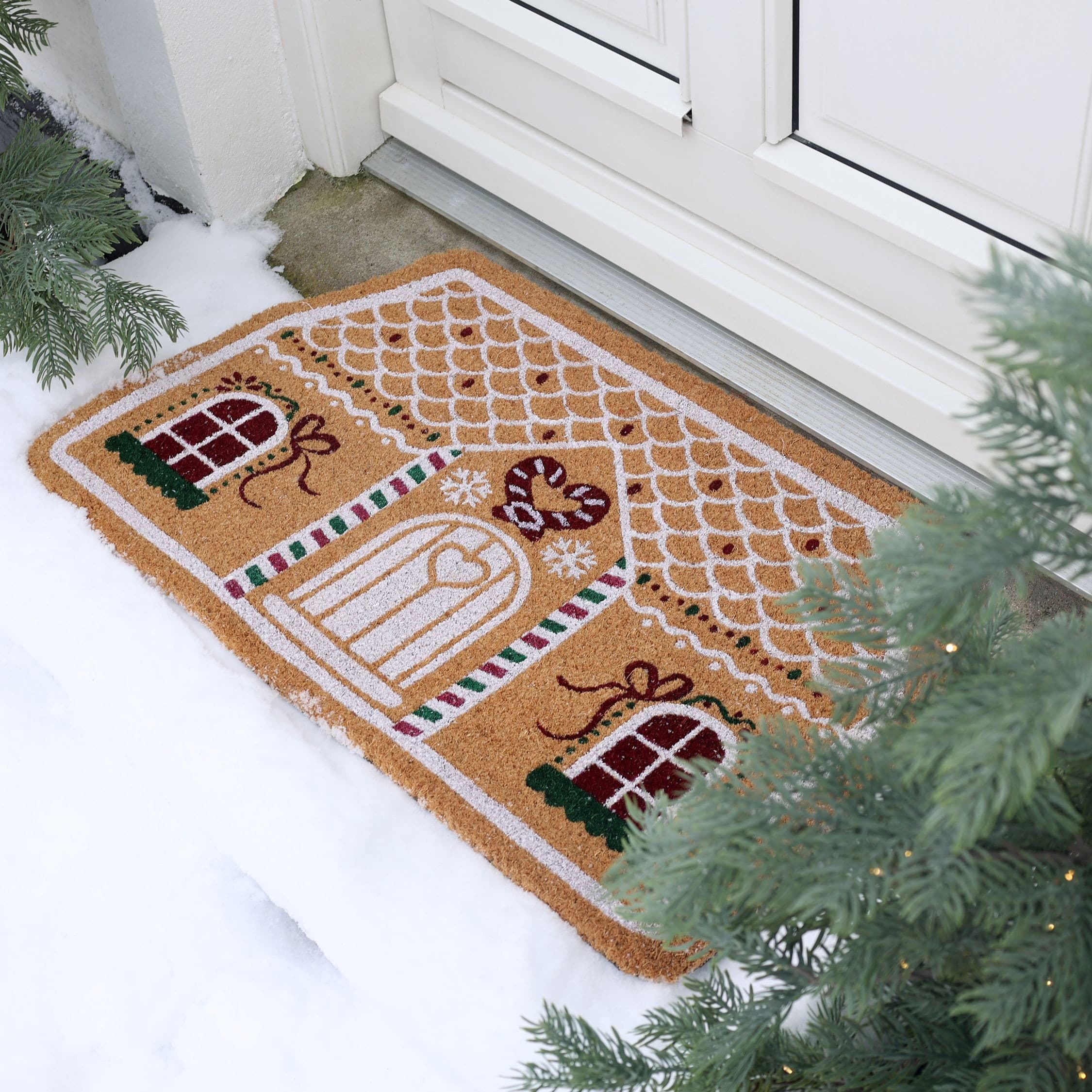 Hnědá kokosová rohožka perníková chaloupka Gingerbread