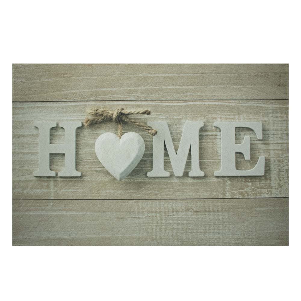 Šedá podlahová rohožka srdce Home