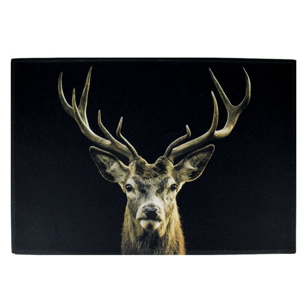 Černá podlahová rohožka jelen Black Deer