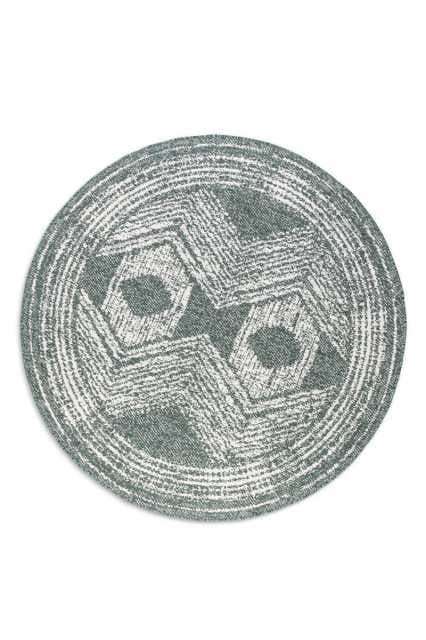Kruhový kusový koberec Elle Decoration Gemini 106030 Green Ø 100 cm