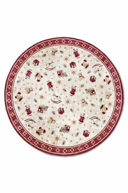 Kruhový kusový koberec Villeroy & Boch Toy´s Delight 106217 Red Multicolour Ø 160 cm