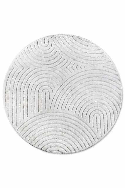 Kruhový kusový koberec Elle Decoration New York 106203 White Ø 160 cm