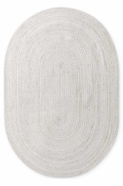 Kusový koberec Hanse Home Jute Braided 106321 White - ovál