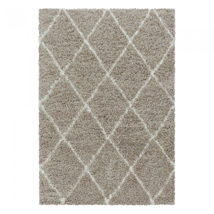 Kusový koberec Alvor Shaggy 3401 beige Kruh Ø 80 cm