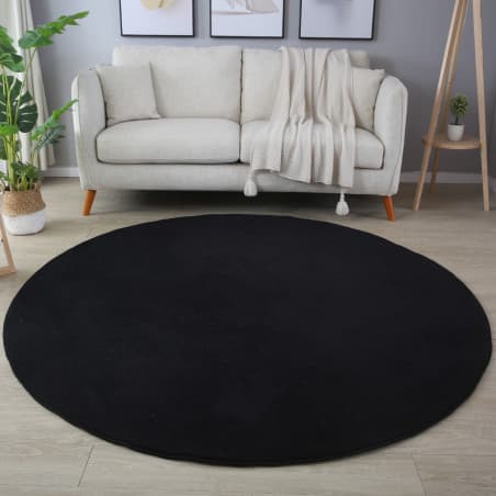 Kusový koberec kruh Sky 5400 black Kruh Ø 120 cm