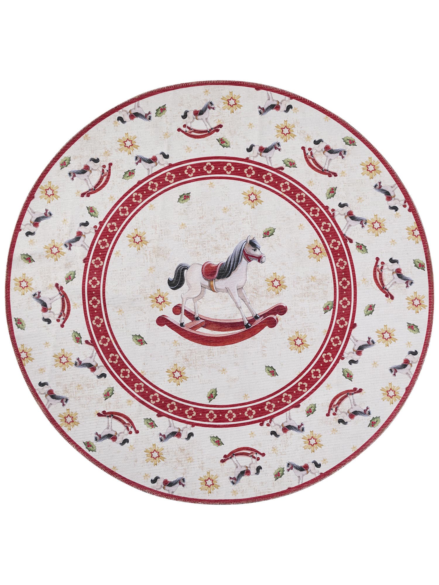 Kusový koberec Villeroy & Boch Toy's delight 106275 Cream, Red kruh Kruh Ø 160 cm